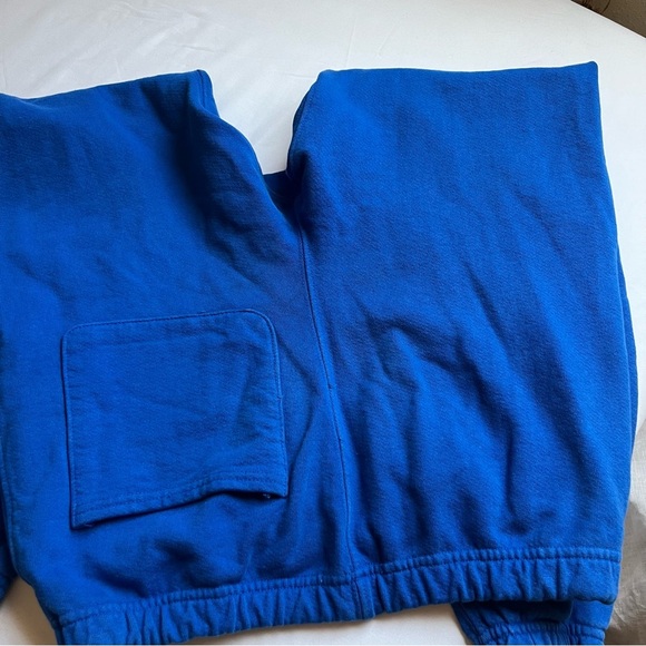 VALAS LOS ANGELES blue cobalt royal terry knit elastic waist jogger sweat pants - Picture 3 of 8